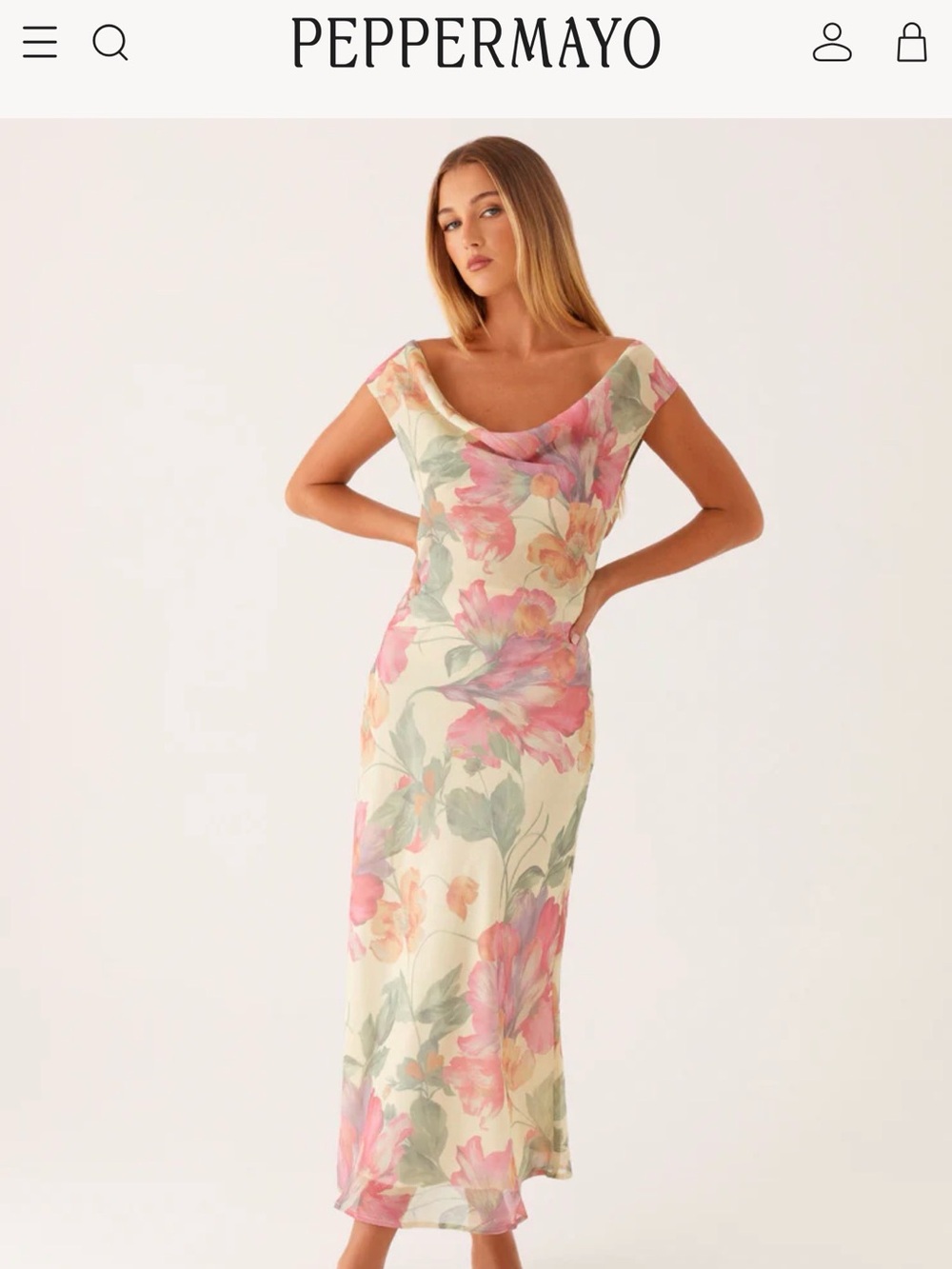 NWT Peppermayo Yellow Peony Dress